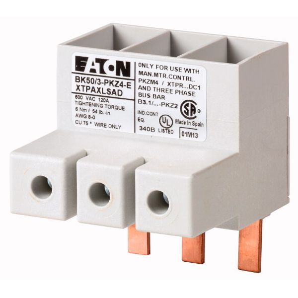BK50/3-PKZ4-E Extension terminal, 3p, 50mm² image 1