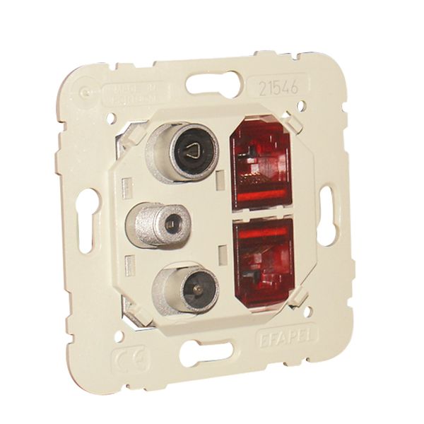 R-TV-SAT-2XRJ45 CAT.6 UTP MULTIMEDIA SOCKET image 2