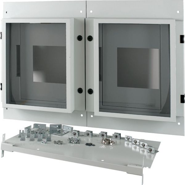 XM2N44W10C-55-XR Front plate, 2xNZM4, 4p, withdrawable + remote operator, W=1000mm, IP55, grey image 2