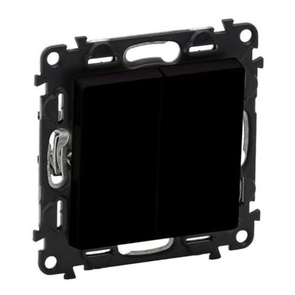 2 gang one way switch 10AX mat black Valena Life image 1