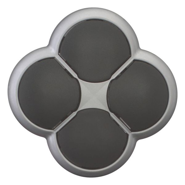 M22-D4-S Position pushbutton, RMQ-Titan, Actuators non-flush, momentary, 4-fold, opposing pushbuttons not mechanically interlocked, Bezel: titanium image 3