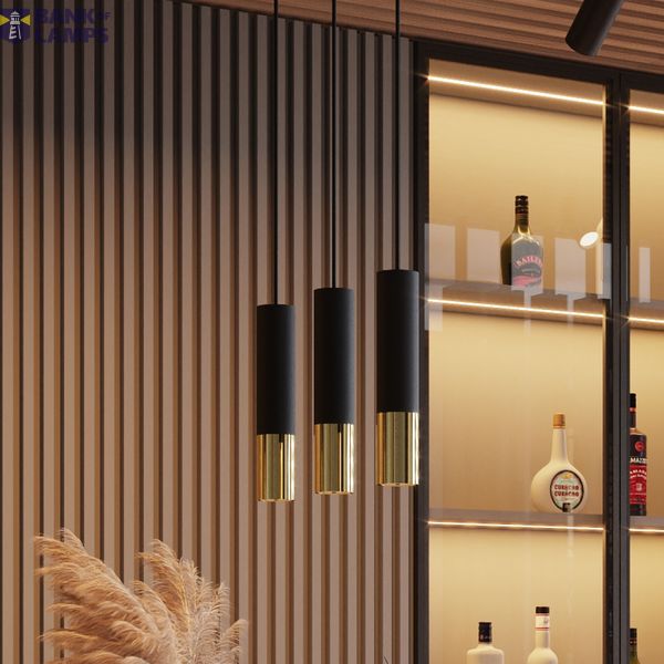 LOOPEZ WALL LAMP BLACK/GOLD GU10 2X40W IP20 image 6