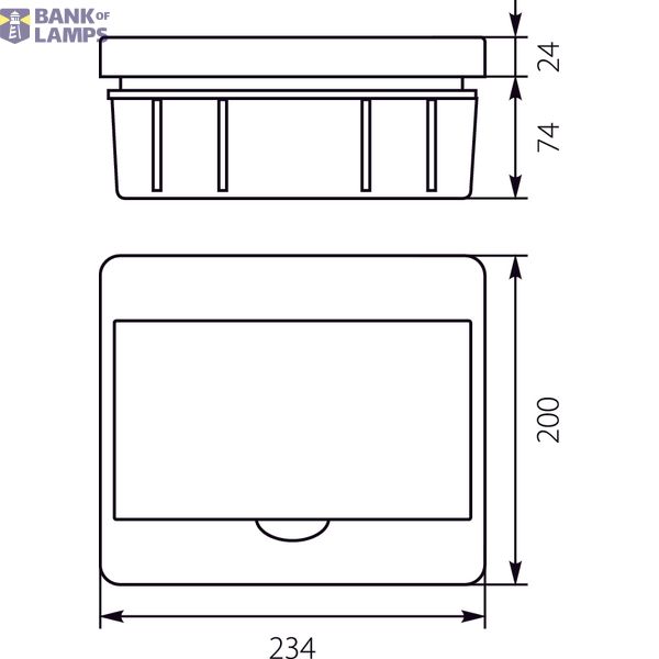 Flush-mounted distribution board RP-8/B Fala (N+PE) image 2