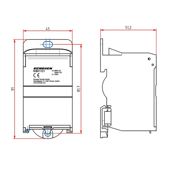 Cu - Main branch terminal, 1-pole,250A, 1x120mmý,,8x25mmý, (The price is shown without markup on metals. Request a quote for accurate information) image 3