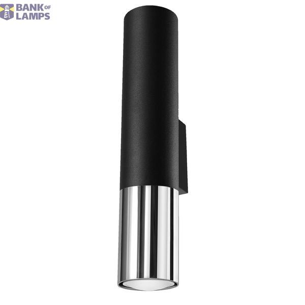 LOOPEZ WALL LAMP BLACK/CHROME GU10 2X40W IP20 image 2