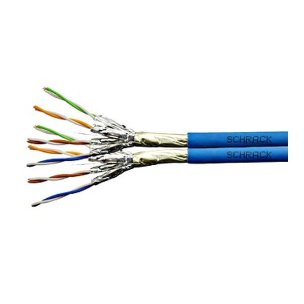 F/FTP Cable Cat.6a, 2x(4x2xAWG23/1), 500MHz, LS0H-3, Dca (The price is shown without markup on metals. Request a quote for accurate information) image 1
