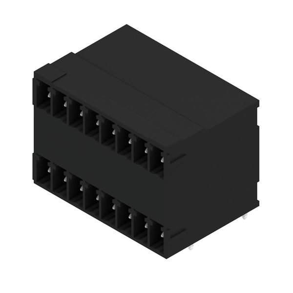 PCB plug-in connector, male header, closed side, THT/THR solder connection, 3.81 mm, Number of poles: 16, 90°, Solder pin length (l): 3.2 mm, tinned, black, Box image 2