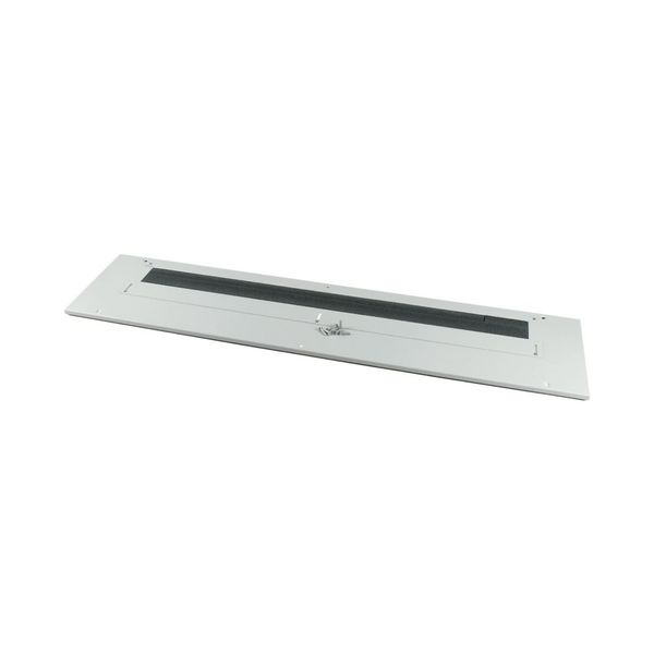 XLST3F1354 Bottom-/top plate, adjustable flange plates, for WxD = 1350 x 400mm, IP30, grey image 6