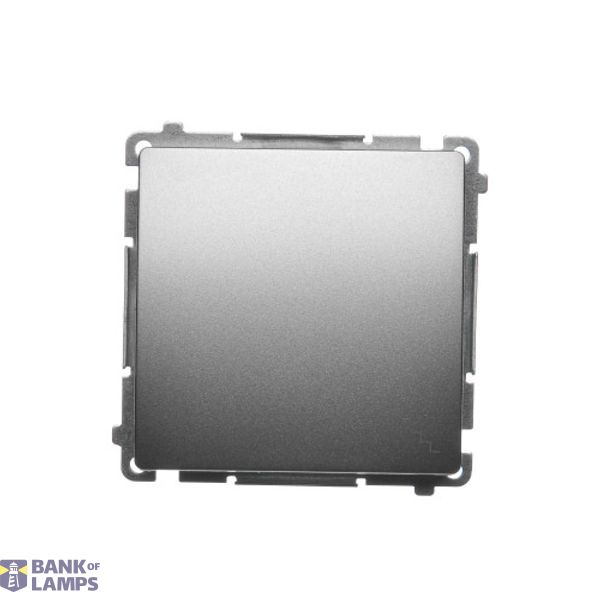 Two-way switch, (module), 10AX, quick connection, satin, metallized image 1