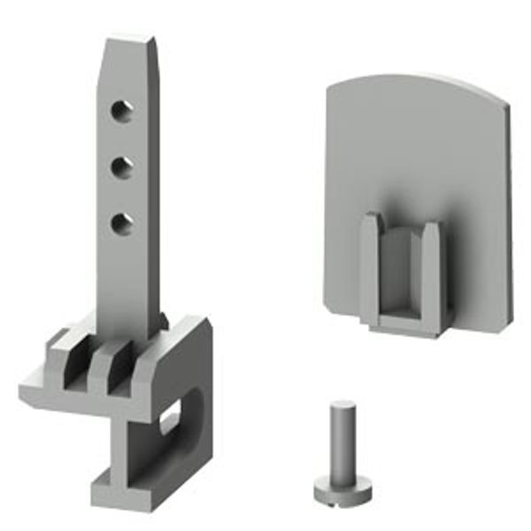 Vibration and shock kit, 2 mounting rail limitations, 4 screws, 2 long pin image 1