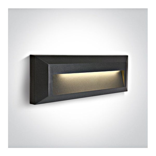 67388C/AN/V ANTHRACITE WALL LIGHT 2W CCTV DARK LIGHT IP65 image 1
