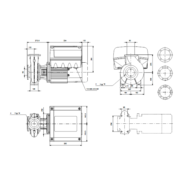 Norm block pump NBE50-250/221 A-F2-A-BAQE 4P 2,2kW 3x400V 50Hz image 4