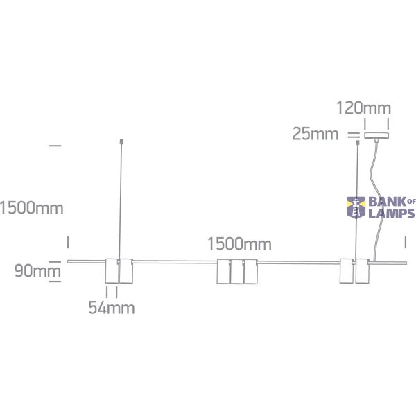 BRUSHED BRASS PENDANT GU10 7x7W IP20 100-240V image 2