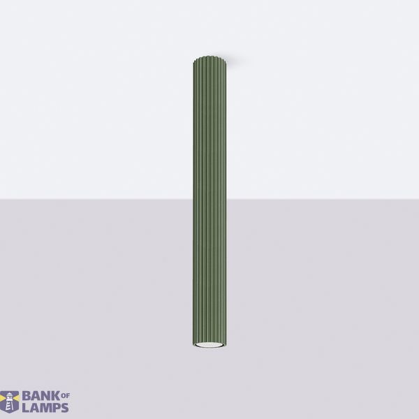 CEILING TUBE PIPE 60CM WITH ELEGANT GROOVING GREEN CARBON FOR A MODERN LIVING ROOM image 6