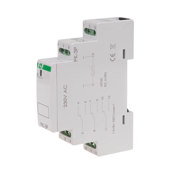 electromagnetic relay PK-3P 230V image 1