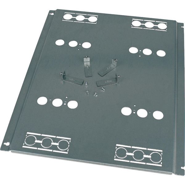 XMN241604MV Mounting plate, +mounting kit, for NZM2, vertical, 4p, HxW=400x425mm image 3