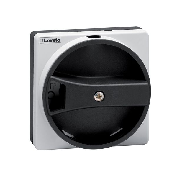 Door-coupling handle, padlockable. Black, rotating, for GA...A, GA063SA, GA...C and GA...D. Screw fixing. Recessed selector. 5mm/0.2”. IEC IP65/UL type 4X image 1
