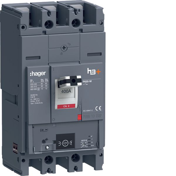 Moulded Case Circuit Breaker h3+ P630 Energy 3P3D 400A 50kA FTC image 1
