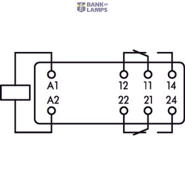 Basic relay Nominal input voltage: 48 VDC 2 changeover contacts image 1