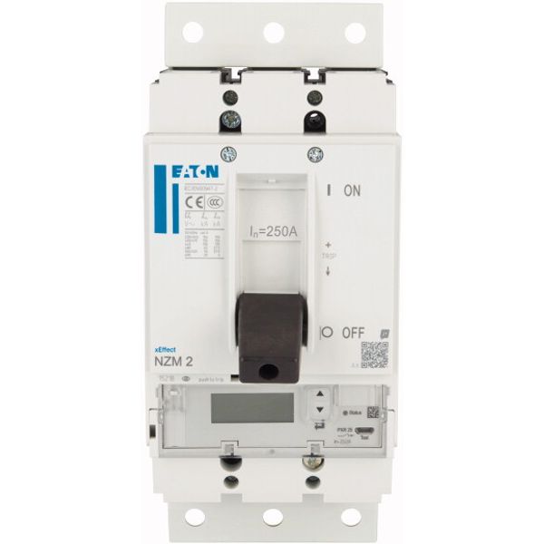 NZMH2-PX250-SVE NZM2 PXR25 circuit breaker - integrated energy measurement class 1, 250A, 3p, Screw terminal, plug-in technology image 3