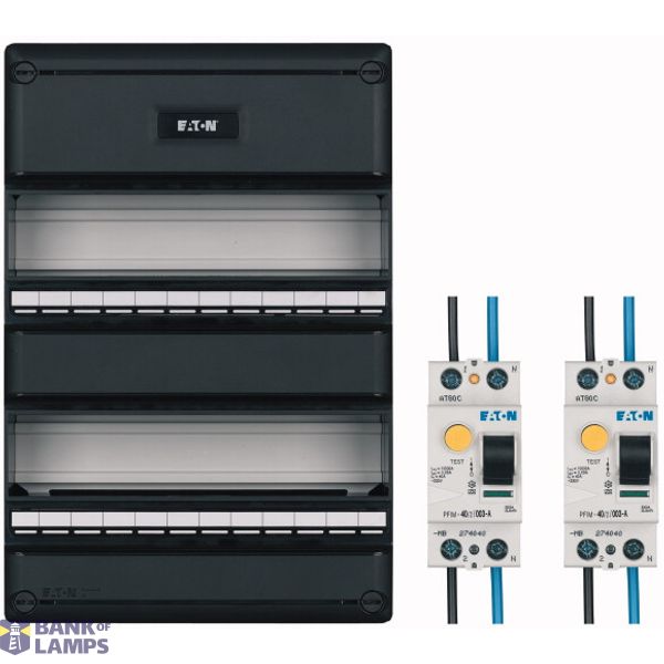 Systeem 55 consumer unit + 2x RCD 2-pole 40A, 30mA, A image 2