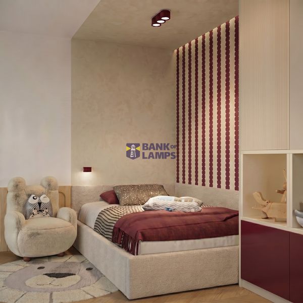 Wall lamp AURA burgundy Gx53 image 5