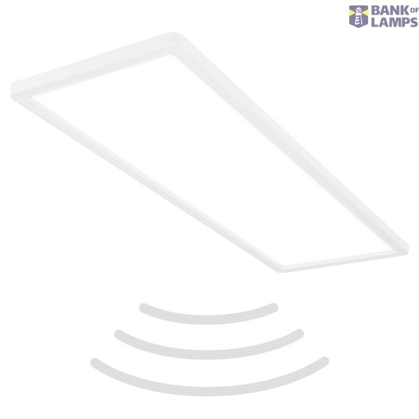 Ultra flat LED Panel with backlight effect + Microwave, IP44, white image 1