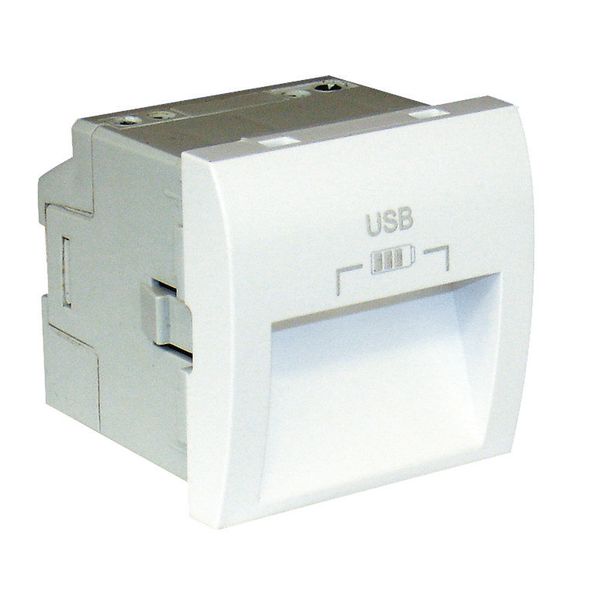 USB DOUBLE CHARGER TYPE A W/20° OUTPUT WH image 1