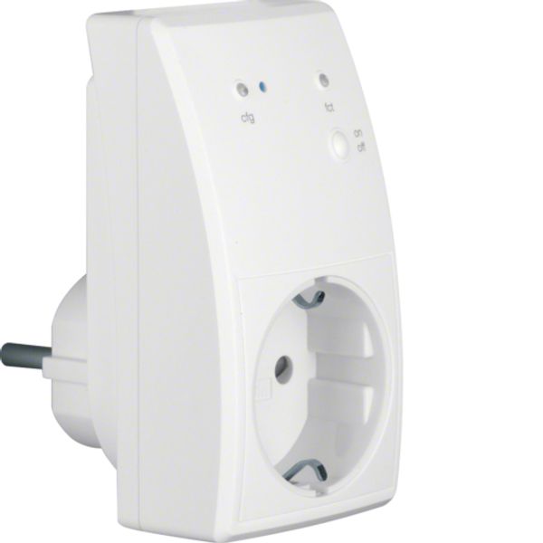 KNX radio switching actuator for SCHUKO KNX radio plug, polar white, matt image 1