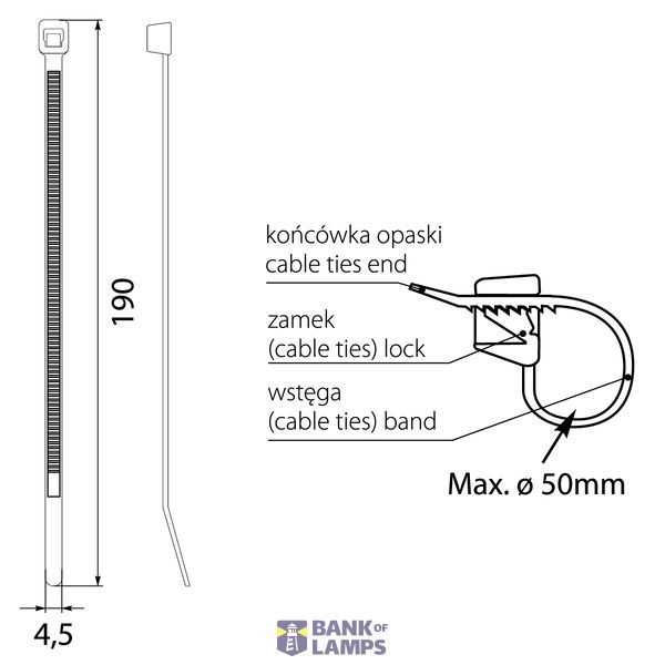 Black headband OZC 45-190 UV image 1