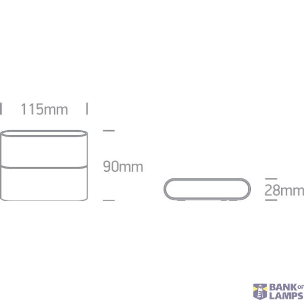 ANTHRACITE WALL LIGHT 2x3W WW IP54 230V image 2
