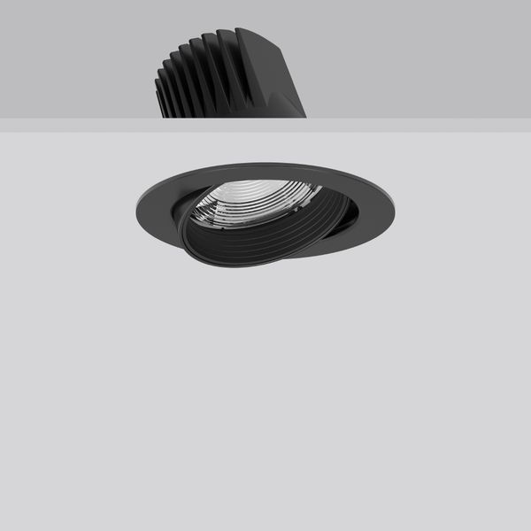 RONDOS maxi, 25 W, 2950 lm, 940, black, on/off Recessed projectors, D  image 2