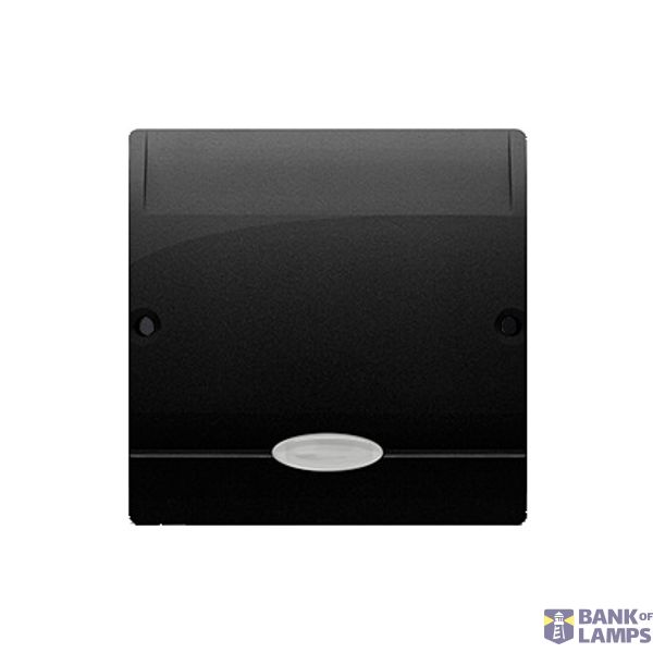 Hotel room switch with indicator light, black matt, 10A, 2A image 1