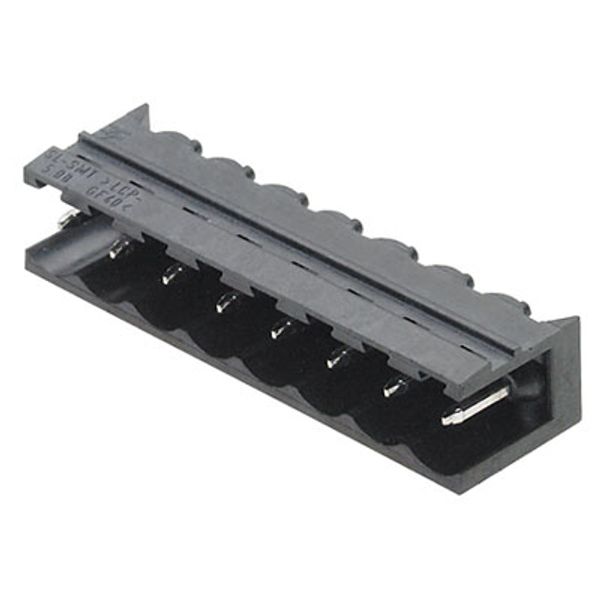 PCB plug-in connector, male header, open side, THT/THR solder connection, 5.08 mm, Number of poles: 5, 90°, Solder pin length (l): 1.5 mm, tinned, black, Tape image 3