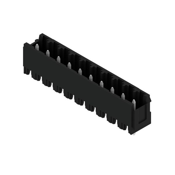 PCB plug-in connector, male header, Dovetails for fixing blocks, THT solder connection, 5.08 mm, Number of poles: 10, 180°, Solder pin length (l): 3.2 mm, tinned, black, Box image 2
