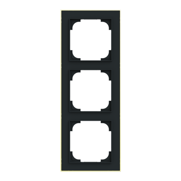 cover frame 3v art-matt black/gold image 1