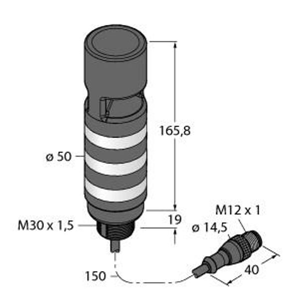 LED Signal Light Tower Light   TL50BLGYRAOS3IQP image 1