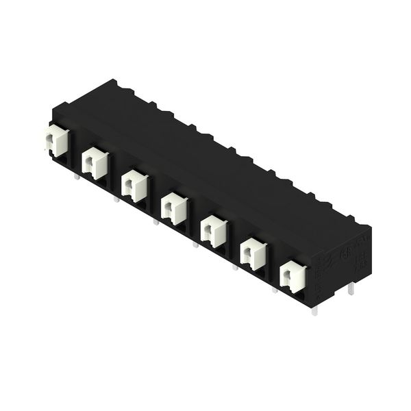 Printed circuit board terminals, 7.62 mm, Number of poles: 7, 90°, Solder pin length (l): 3.5 mm, black, PUSH IN with actuator, Clamping range, max. : 1.5 mm², Tube image 2