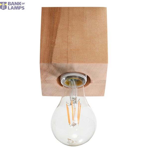 CEILING LAMP ARIZ NATURAL WOOD E27 1X60W IP20 image 2