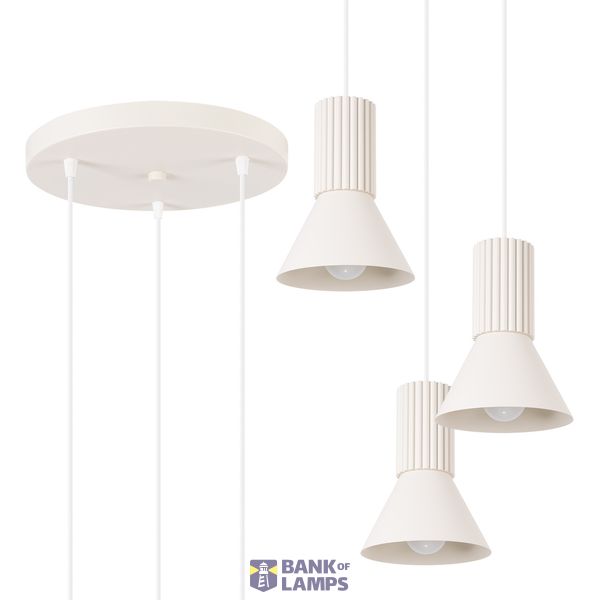 Pendant lamp ESTRIA 3P beige image 5