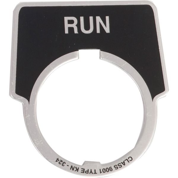 ALU ETIKETHOUDER: RUN image 1
