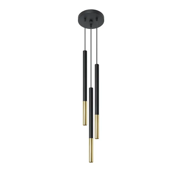 HANGING LAMP MOSAIC 3P BLACK/GOLD G9 3X40W IP20 image 1