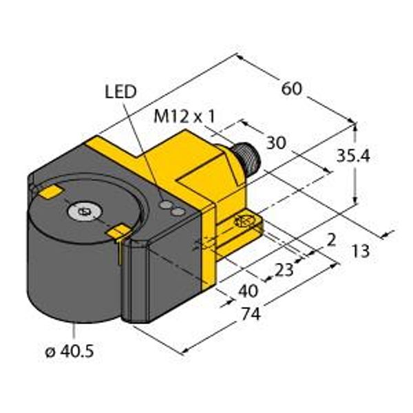 Inductive Angle Sensor With Analog Output   RI360P1-DSU35-ELIU5X2-H1151 image 1