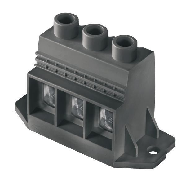 Printed circuit board terminals, 15.00 mm, Number of poles: 8, 90°, Solder pin length (l): 4.5 mm, tinned, black, Clamping yoke connection, Clamping range, max. : 50 mm², Box image 3