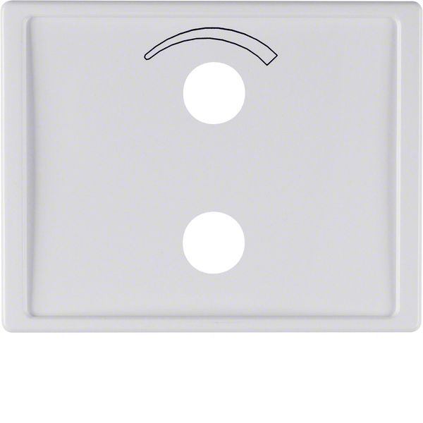 Centre plate imprinted symbol curve f. small sound system, arsys, p.wh image 1