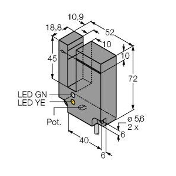Photoelectric Sensor Bifurcated Retroreflective Sensor   SL10VB6V image 1