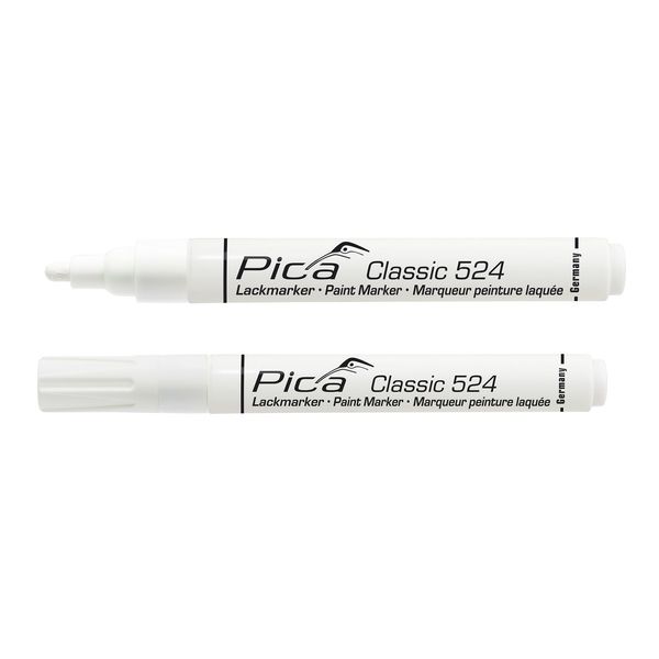 Pica 10pcs 524/52 Lakmarker 2-4mm round tip white image 2