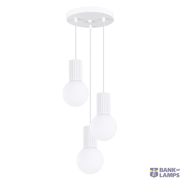 Pendant lamp HALO 3P white image 3