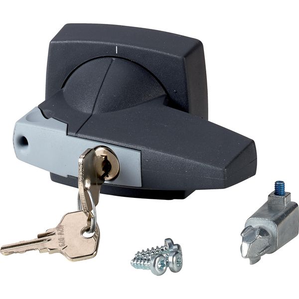 K2DG/C Rotary handle, 8mm, door installation, gray, cylinder lock image 3
