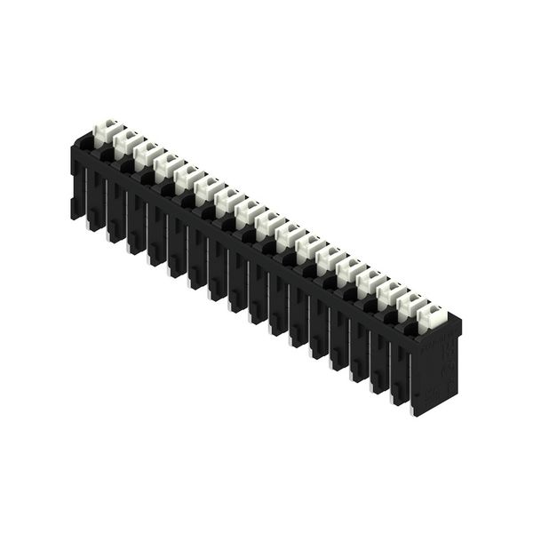 Printed circuit board terminals, 3.81 mm, Number of poles: 17, 180°, Solder pin length (l): 1.5 mm, black, PUSH IN with actuator, Clamping range, max. : 1.5 mm², Tube image 2